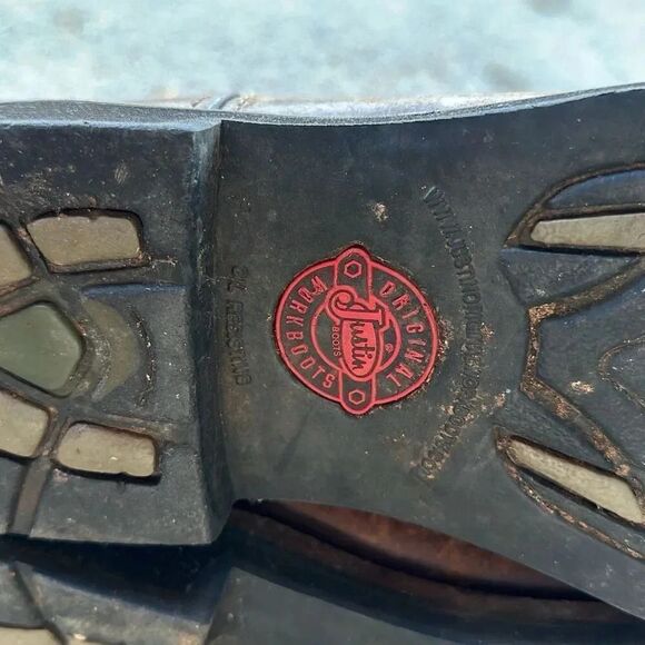 Justin Driller Western Work Boot Brown Men’s Size 9.5 Oil Resistant - Picture 9 of 9